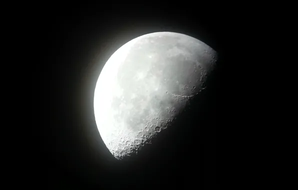Night, planet, glow, The moon