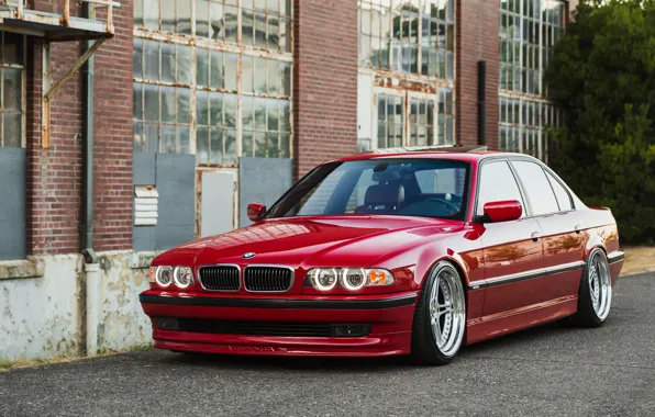 Picture BMW, 740, RED, E38