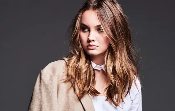 Background, portrait, makeup, actress, hairstyle, blouse, brown hair, jacket