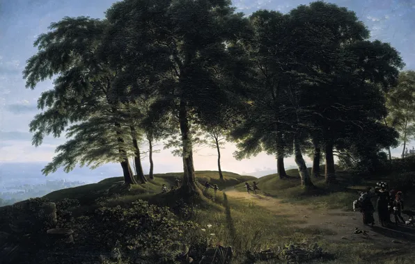Picture picture, painting, morning, painting, Karl Friedrich Schinkel