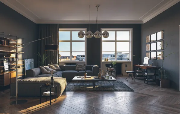 Download wallpaper design, style, interior, living room, living room ...