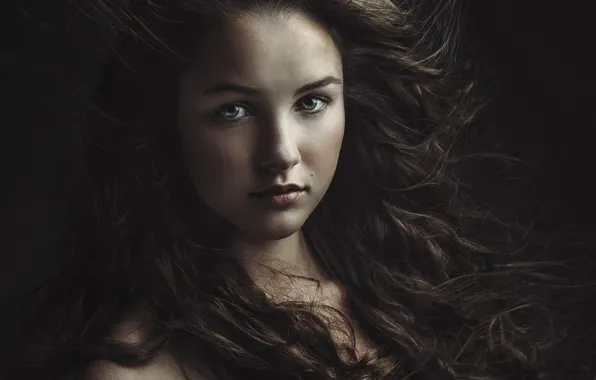 Look, girl, hair, portrait