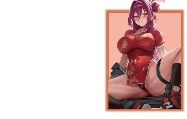 Kawaii, girl, hot, sexy, panties, red hair, boobs, anime