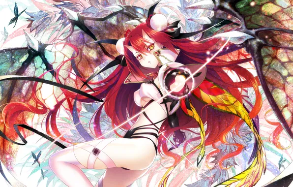 Chest, color, tape, Girl, costume, red, hip, long hair