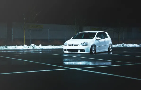 Picture white, Golf, golf, Volkswagen, Volksvagen, mk5