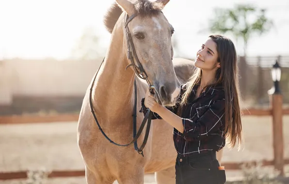 Care, brown, day, close, emotion, cowgirl, caucasian, domestic