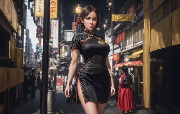 Girl, dress, cute, Ai art