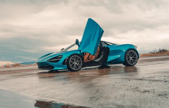 Picture McLaren, Clouds, Sky, Blue, Spider, 720S