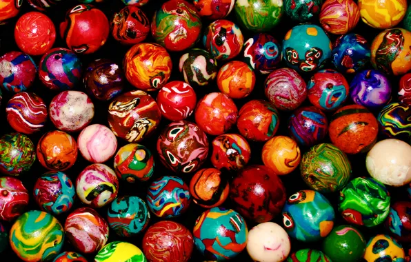 Balls, color, palette, colorful