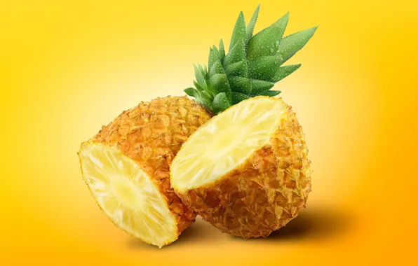 Macro, fruit, pineapple