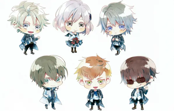 Smile, white background, form, Chibi, art, avatars, visual novel, teita language