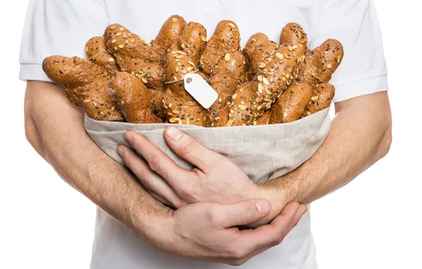 Background, hands, bread