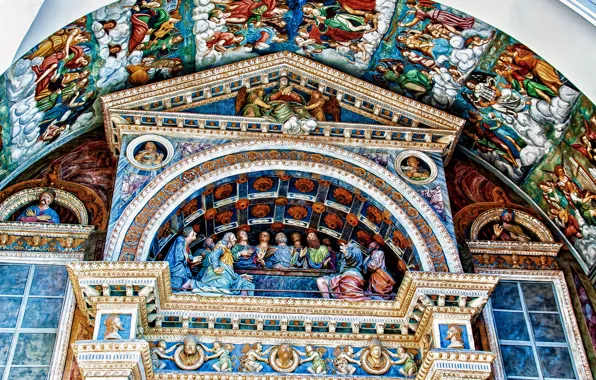 Picture paint, Italy, Cathedral, religion, Aosta, Valle d'aosta