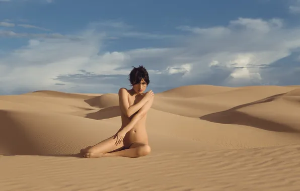 Sand, girl, pose, desert, Madison Kaapke