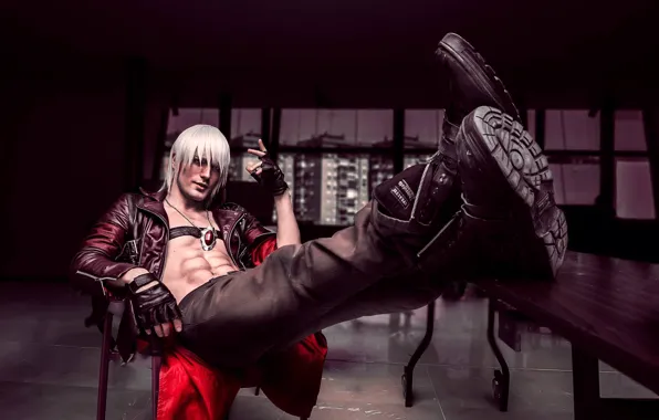 Anime, art, guy, devil may cry, dante