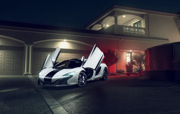 McLaren, Front, White, Supercar, 650S, KARTUNZ