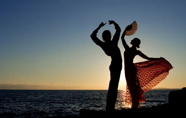 Picture sea, wave, the sky, water, girl, sunset, nature, pose
