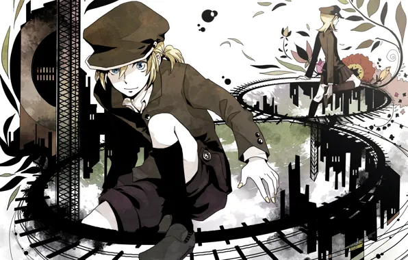 Anime, keys, art, Vocaloid, Vocaloid, characters