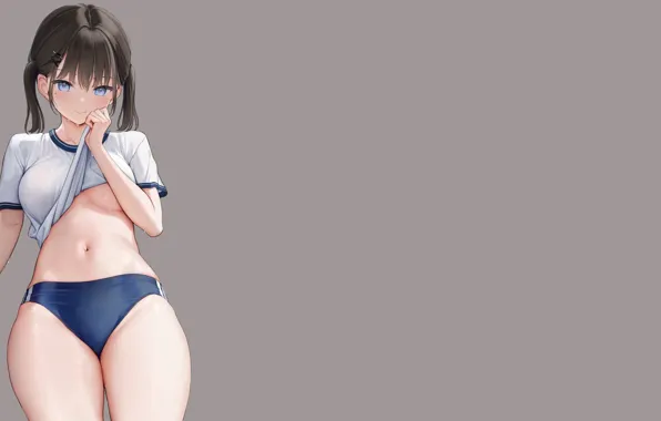 Girl, hot, sexy, Anime, cute, sweat, shy, sweating