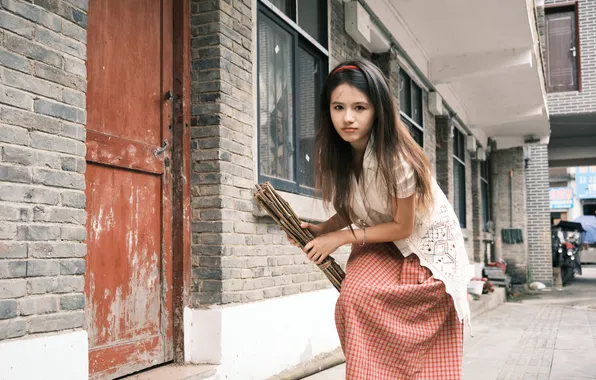 Beautiful, Asian, Model, Woman, Building, Cute, Pretty, Window