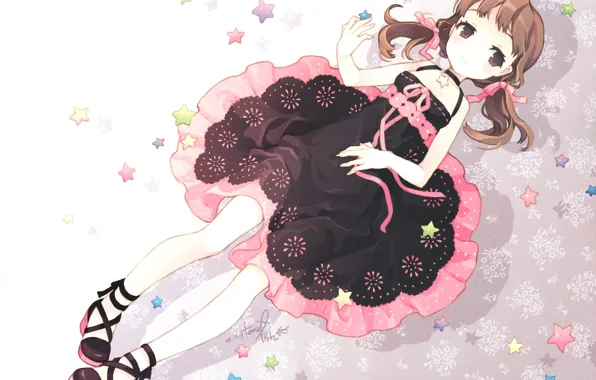Background, the game, anime, art, girl, stars, Persona, person