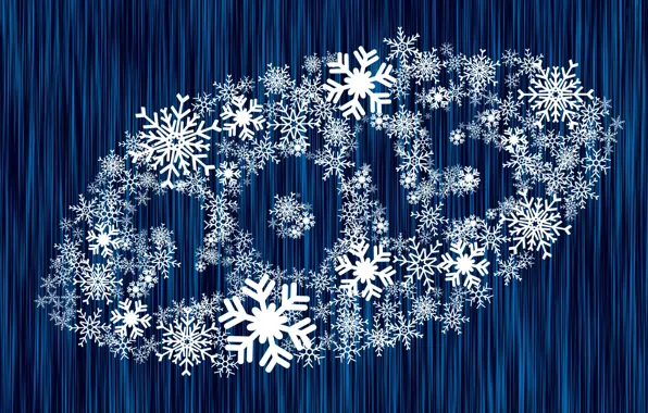 Picture snowflakes, background, new year, 2015