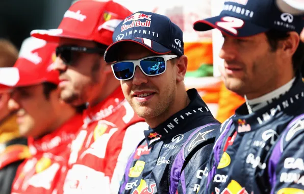 Picture Glasses, Racer, Vettel, Champion, Formula One racing drivers
