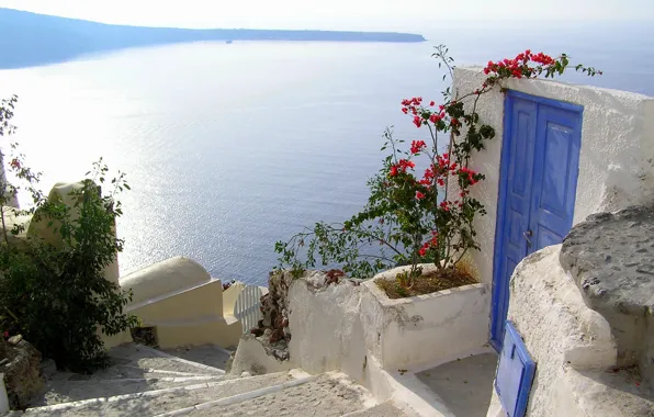 The city, Greece, the door, stage, Santorini, Oia