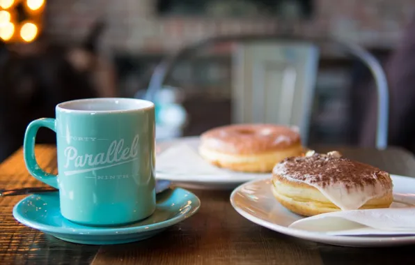 Coffee, chocolate, mug, cake, cream, dessert