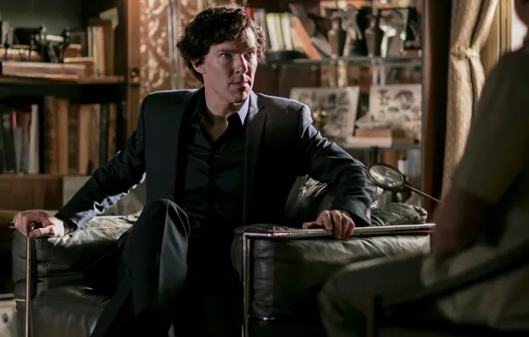 Room, detective, Sherlock Holmes, the client, Benedict Cumberbatch, Sherlock, Sherlock BBC, Sherlock Holmes