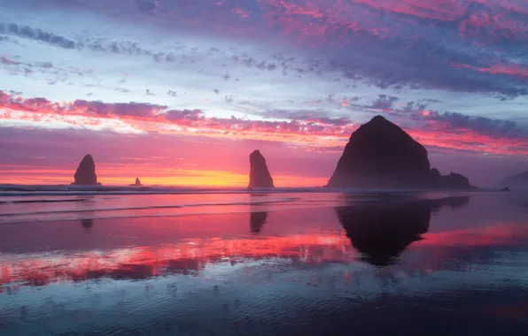 Picture Sunset, Beach, The evening, Islands