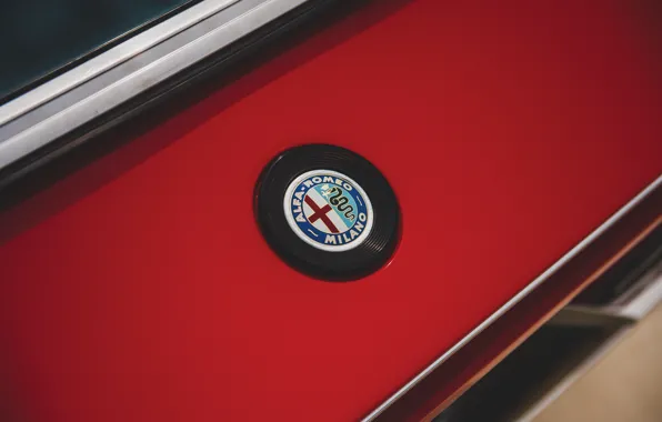 Picture Alfa Romeo, logo, 1972, Montreal, badge, Alfa Romeo Montreal