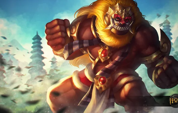 Picture forest, warrior, mask, hon, strongman, Heroes of Newerth, Ogoh-ogoh, Oogie
