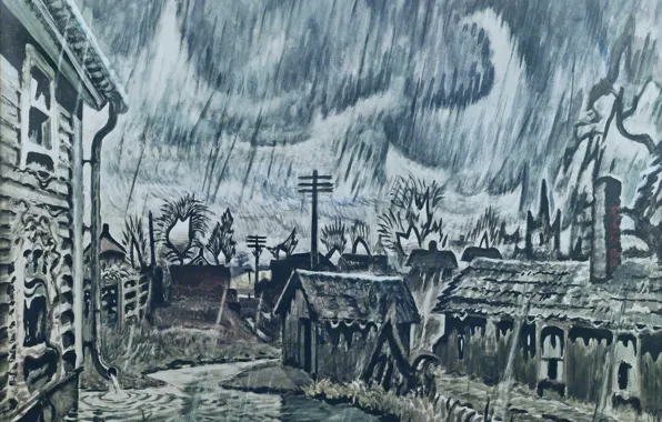 Picture Charles Ephraim Burchfield, 1917-55, Night of the Equinox