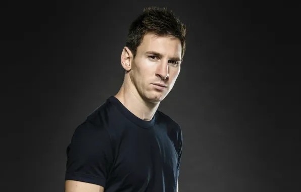 Download Lionel Messi Black Backdrop Wallpaper