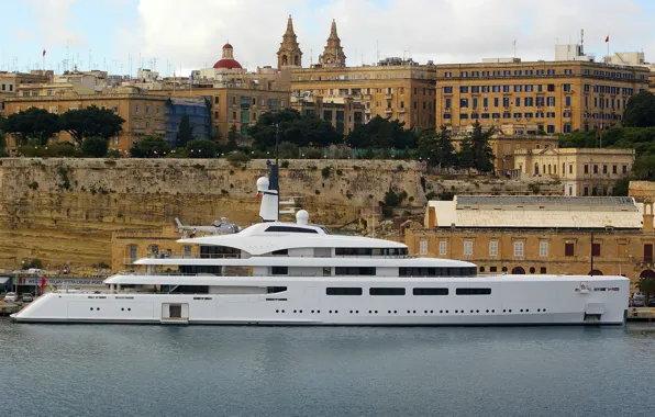 The city, yacht, pier, luxury