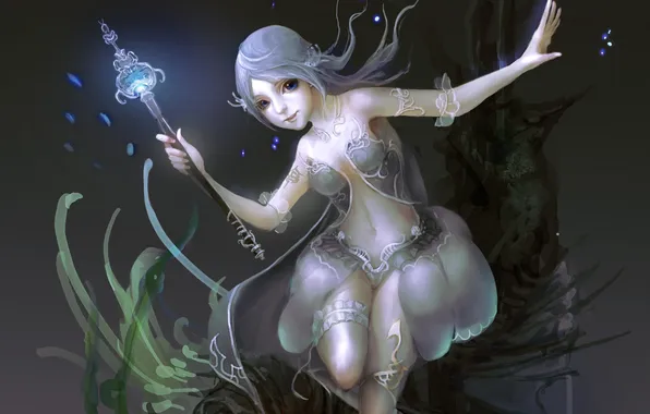 Picture girl, fantasy, art, rod