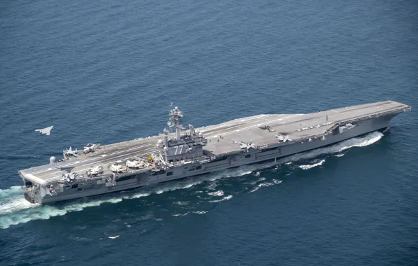 The carrier, UAV, X-47B, George H.W. Bush, CVN 77, Strike UAVs