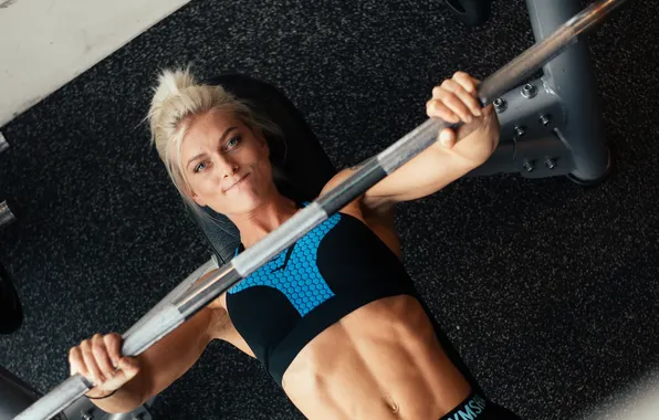Blonde, workout, fitness