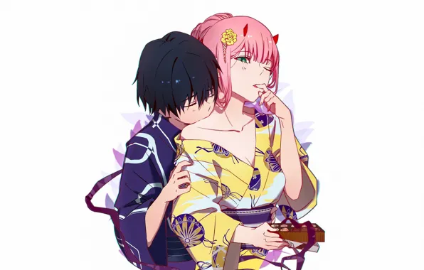 Girl, kiss, candy, guy, Darling In The Frankxx, Cute in France