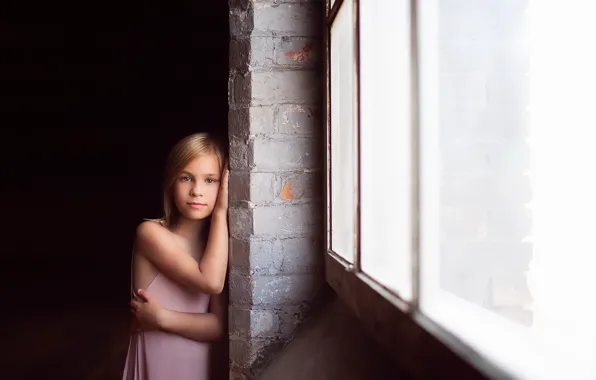 Picture look, window, girl