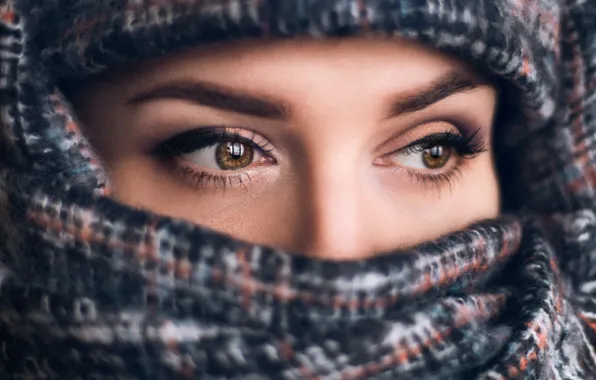 Eyes, girl, face, portrait, Elina Garipova