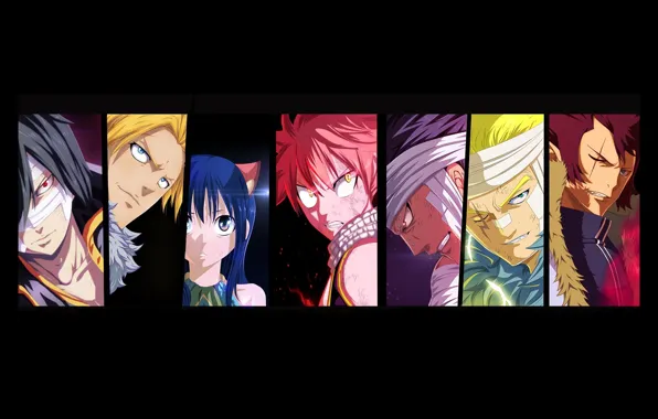 Fairy Tail Dragon Slayers digital wallpaper #Anime Fairy Tail Cobra (Fairy  Tail) Gajeel Redfox Laxus Dreya…