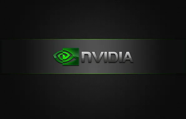 Green, Nvidia, black, Logo