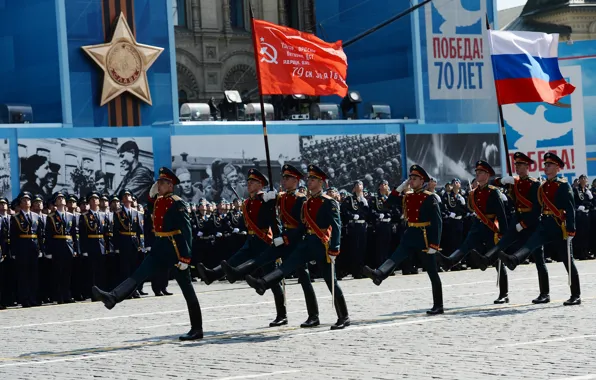 The city, holiday, victory day, Moscow, red square, March