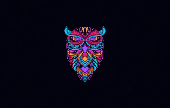 Color, Minimalism, Owl, Bird, Style, Background, Art, Art