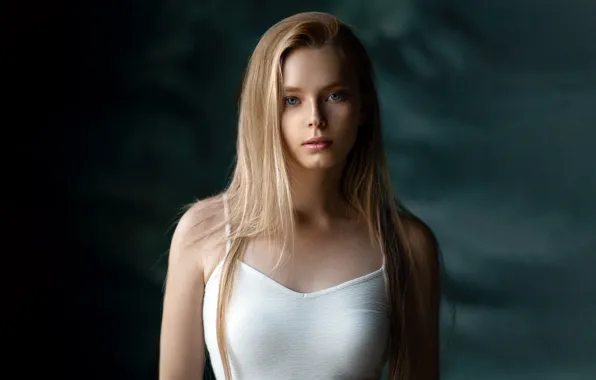Picture girl, sexy, blouse, long hair, blue eyes, beautiful, pretty, lips