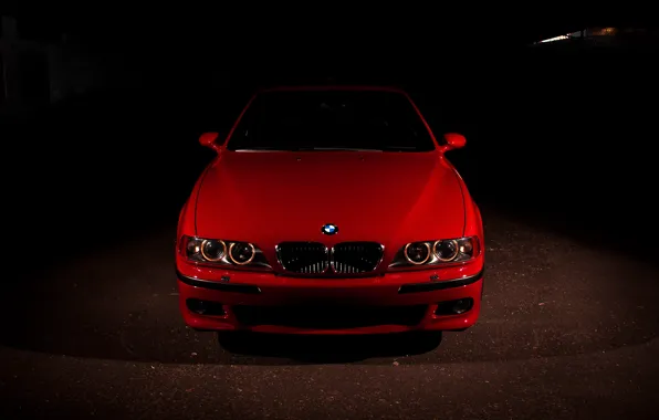 Picture Red, E39, M5, Daytime Running Lights