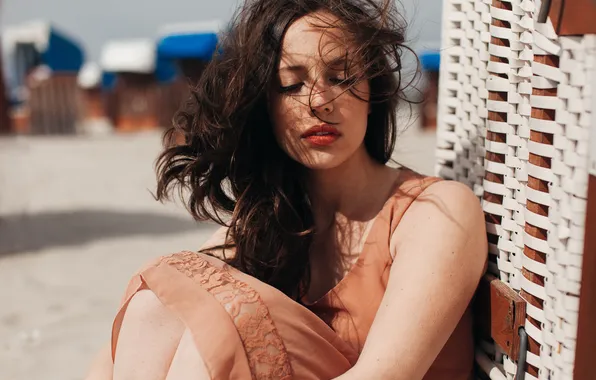 Girl, the wind, hair