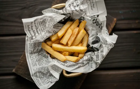 Paper, French fries, free